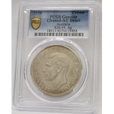 AUSTRALIA 1938 . CROWN . PCGS GENUINE